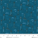 Henry Glass - Coastal Guardians - Monochromatic Lighthouses, Blue