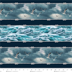 Henry Glass - Coastal Guardians - Border Stripe, Blue