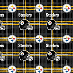 Fabric Traditions - NFL Flannel - 43^ Pittsburgh Steelers, Black