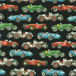 Robert Kaufman - American Vintage - Vehicles, Black