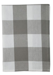 Dunroven House - Tea Towel - 3^ Farmhouse Check, Gray on White