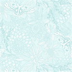 Quilting Treasures - Dahlias At Dusk - Tonal Floral & Butterflies, Light Aqua