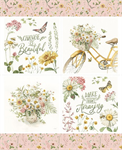 Riley Blake - Love Me More - 36^ x 43^ Flower Pillow Panel, Multi