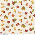 Riley Blake - Covered Bridges in Fall - Leaf Toss, Cream