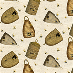Studio E - Bee A Keeper - Woven Bee Hives, Beige