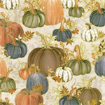 Robert Kaufman - Hello Fall - Pumpkins, Linen