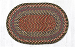 Braided Rug - Burgundy/Blue/Grey, 27^ X 45^ (Oval)