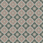 P & B Textiles - Woodland Whispers - Decorative Geo, Dark Sage