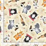 Timeless Treasures - Cats - Cute Sassy Cats, Natural