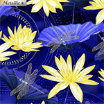 Kanvas Studio - Moonlight Serenade - Moonlight Serenade Garden, Blue/Yellow