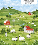 Northcott - Counting Sheep - 36^ x 43^ Panel, Green