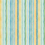 Makower - In The Jungle - Doodle Stripe, Blue