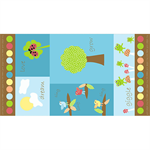 Andover - Giggle & Grow - 24^ Panel, Blue