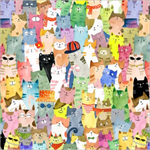 Windham - 108^ Quilt Back - Full of Purrsonality, Multi