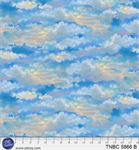 P & B Textiles - The Night Before Christmas - Moonlit Sky, Blue