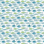 Benartex Traditions - Under The Sea - Fish Swim, White