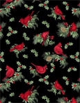 Wilmington Prints - Cardinal Charm - Cardinal Toss, Black