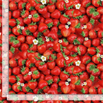Timeless Treasures - Berry Sweet - Packed Sweet Strawberries, Red