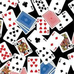 Benartex Kanvas Studio - Let's Play - Card Game, Black