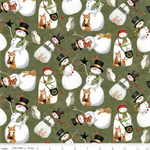 Riley Blake - Northern Christmas - Snowmen, Green