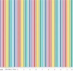 Riley Blake - Basic - 1/8^ Stripe, Rainbow