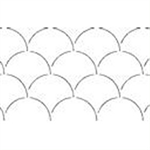 Quilting Stencil - Clam Shells - 12^ x 7^