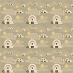 Henry Glass - You Are My Sunshine - Barn and Rainbow Allover, Light Green
