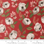 Moda - Quilting Cuddle - Christmas Eve - Bloom Florals, Cranberry