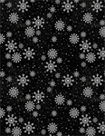 Wilmington Prints - Snowy Gnomies - Snowflakes, Black