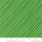 Moda - Snow Time - Dotted Bias Stripe, Holly leaf