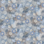 Studio E - Kindly, Yours - Floral Mementos, Blue/Taupe