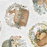 Quilting Treasures - Cotton Tails - Rabbit & Basket Toss, Gray