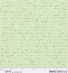 P & B Textiles - Sweet Magnolia - Script, Light Green