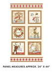 Benartex - White Christmas - 24^ Vintage Christmas Panel, Cream