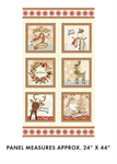 Benartex - Contempo - White Christmas - 24^ Vintage Christmas Panel, Cream