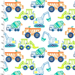 3 Wishes - Dump, Dig & Rumble Flannel - Mighty Machines, White
