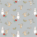 Clothworks - Guess How Much I Love You 2026 - Bunny Scenes, Light Gray