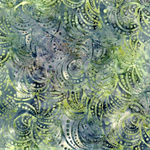 Timeless Treasures - Tonga Windsong Batik - Coral Swirls, Leaf