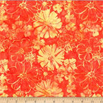 Hoffman California - Bali Batik 2026 - Bold Floral, Sherbert