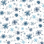 Michael Miller - Minky Prints - Starship, Blue/White