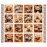 Quilting Treasures - PandaLand - 36^ Panda Picture Patches Panel, Light Cream
