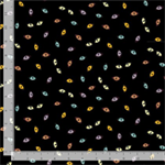 Timeless Treasures - Feline Folk - Tossed Cat's Eyes, Black