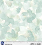 P & B Textiles - Nature Story - Leaf Canopy, Light Blue/Green