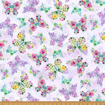 Hoffman California - Secret Garden Tea Co. Flowered Butterflies, Lilac