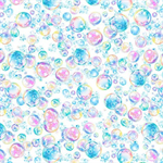 Quilting Treasures - QT Cuties 3 - Bubbles, White