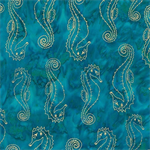 Michael Miller - Batiks-Tropical - Sea Creature with Metallic, Peacock