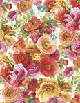 Wilmington Prints - Roots of Love - Packed Florals, Ivory