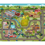 Clothworks - Let's Go! - 36^ x 43^ Canvas Play Mat, Multi