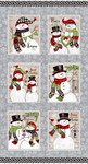 Studio E - Snow Place Like Home Flannel - 24^ Panel, Multi