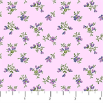Northcott - Chelsea - Mini Flower Toss, Purple/Lilac